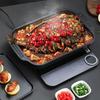 Non-Stick Grilling Pan Carbon Steel BBQ Serving Tray Multi-functional Grilled Fish Plate  Hotpot