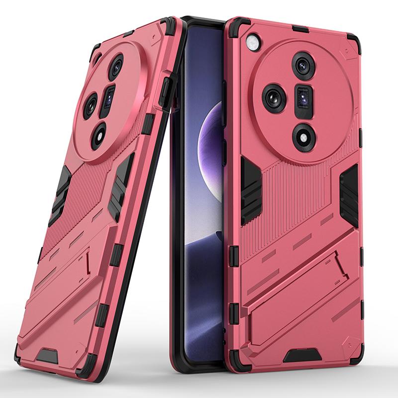 For Oppo Find X7 X6 X5 Pro Lite Ultra Punk Armor Shockproof Bumper Rugged Rubberized PC Fitted Kickstand Case Stand Holder Cover Shell