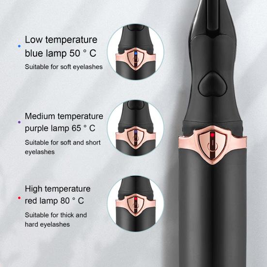 Электрические щипцы для завивки ресниц с подогревом, 3 регулируемых температуры, USB перезаряжаемый портативный инструмент для завивки ресниц с быстрым нагревом, подарок на день рождения для женщин и девочек
