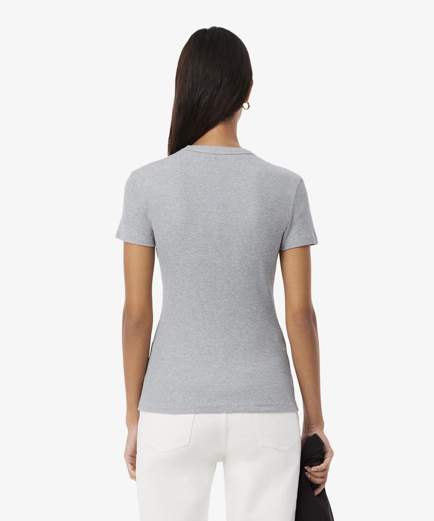LACOSTE Женская облегающая футболка с коротким рукавом в рубчик Tf5538-56G Cca