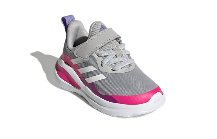 adidas Fortarun Эластичная шнуровка Верхний ремешок Устойчивый к истиранию Низкие детские туфли Серый Для младенцев и малышей H04131