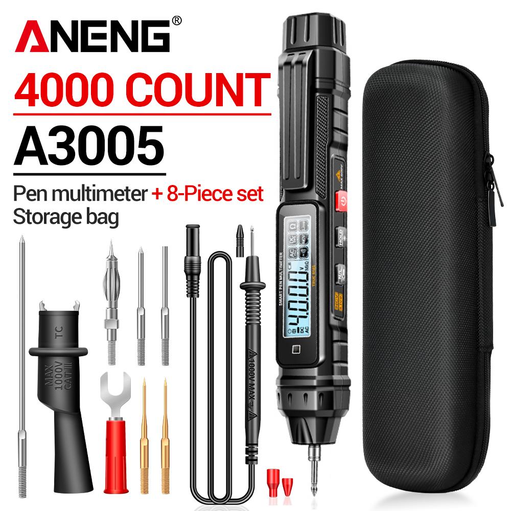 ANENG A3005 Цифровой Мультиметр-Ручка Тестер Диодов 4000 Отсчетов Для Инструмента Тип Профессиональный Измеритель Бесконтактный AC/DC Напряжение Омы