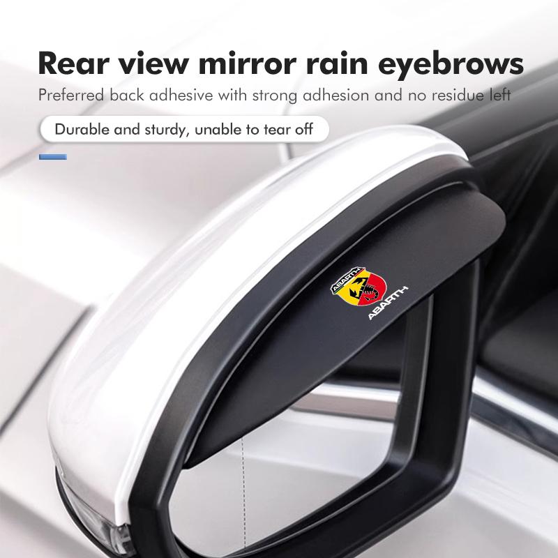 2PCS Car Rearview Mirror Rain Eyebrow Side Snow Sun Visor For Abarth FIAT 500 Ducato Stilo Palio UNO Astra Bravo Tipo V9