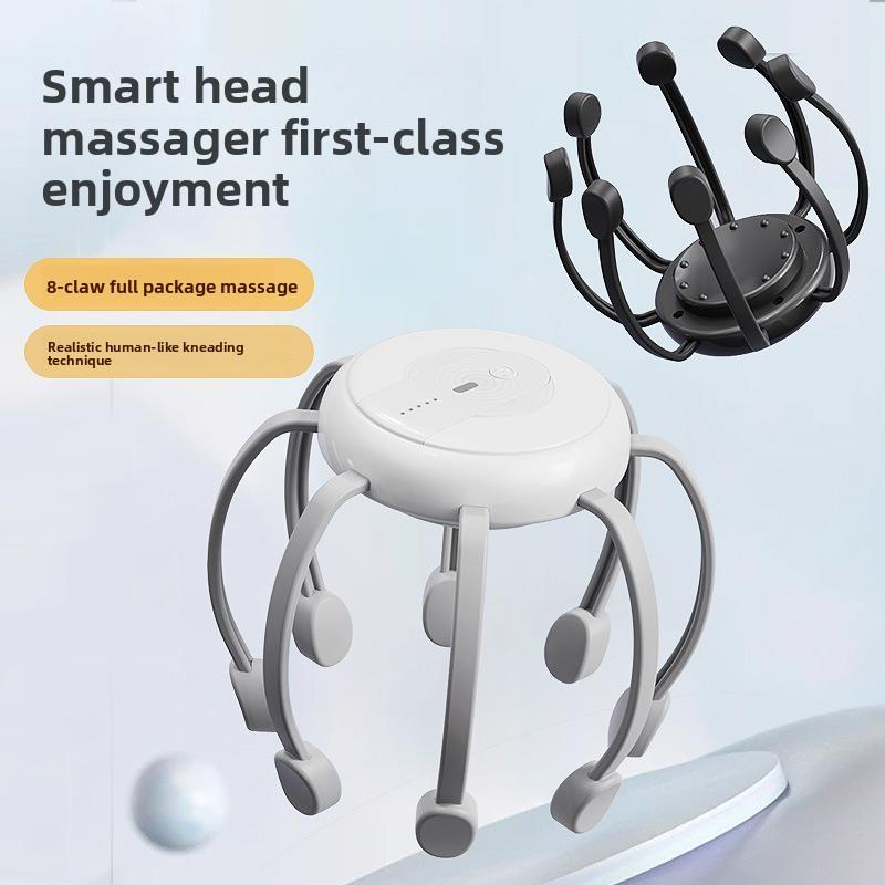 Smart Octopus Head Massager Electric Vibration Scalp Relaxation Massage Device for Head Meridians Relief