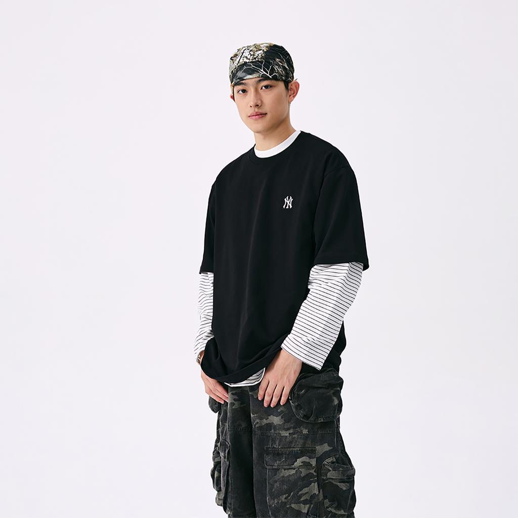 Новая футболка унисекс из базовой коллекции MLB New York Yankees SS25, черная, 3ATSB0253-50BKS