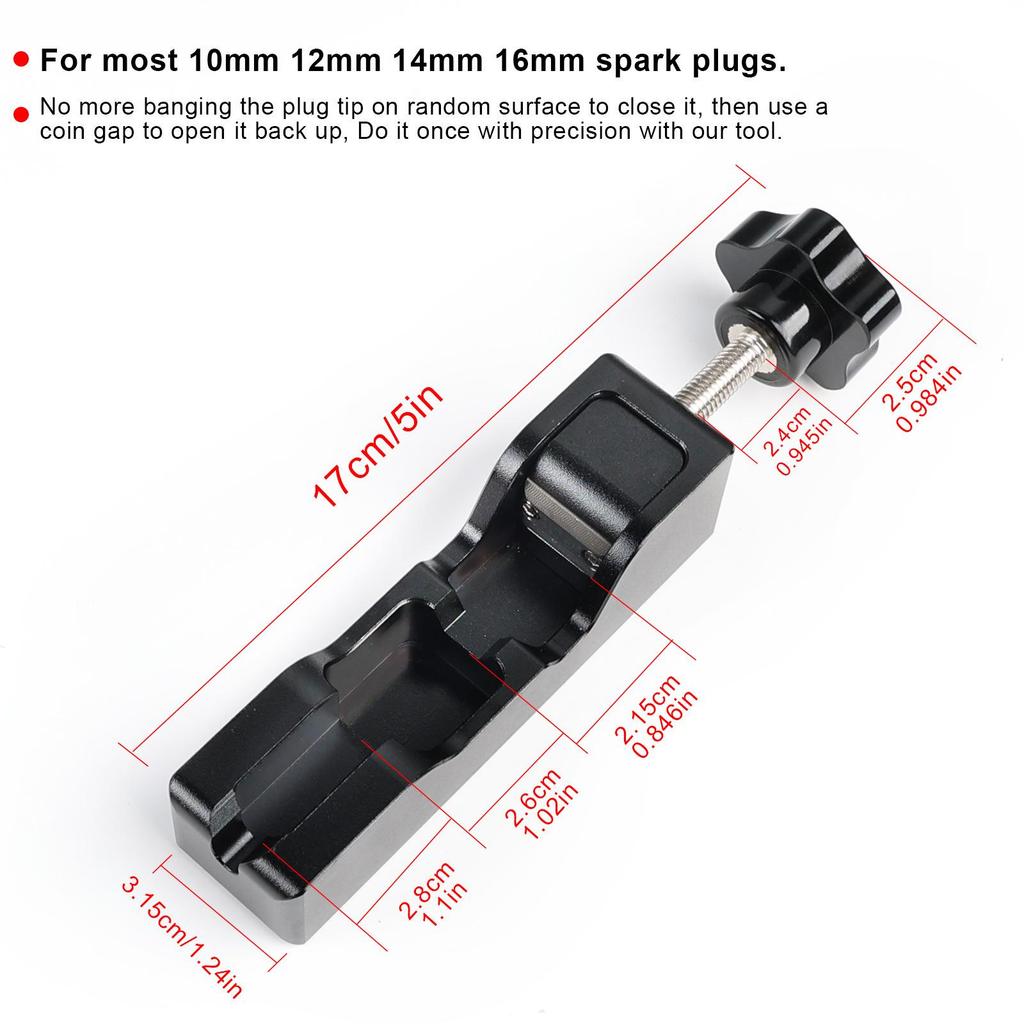 Universal Car Spark Plug Gap Tool Kit for 10/12/14/16mm Adjustment Tools