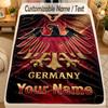 Flannel BlanketEintracht Frankfurt Custom Name Text Personalized Soft Warm Throw Blanket Home Decor Gift
