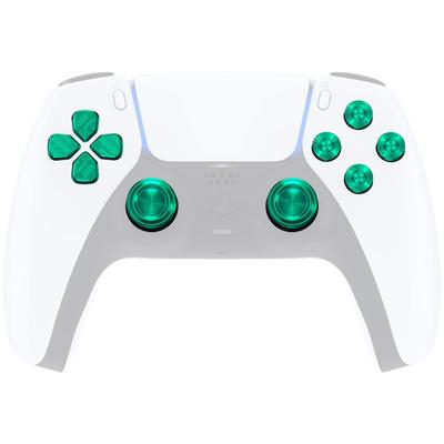 Кнопки eXtremeRate Metal Thumbstick ABXY, совместимые с PS5, сменные алюминиевые аналоговые кнопки действий для джойстика, кнопки направления