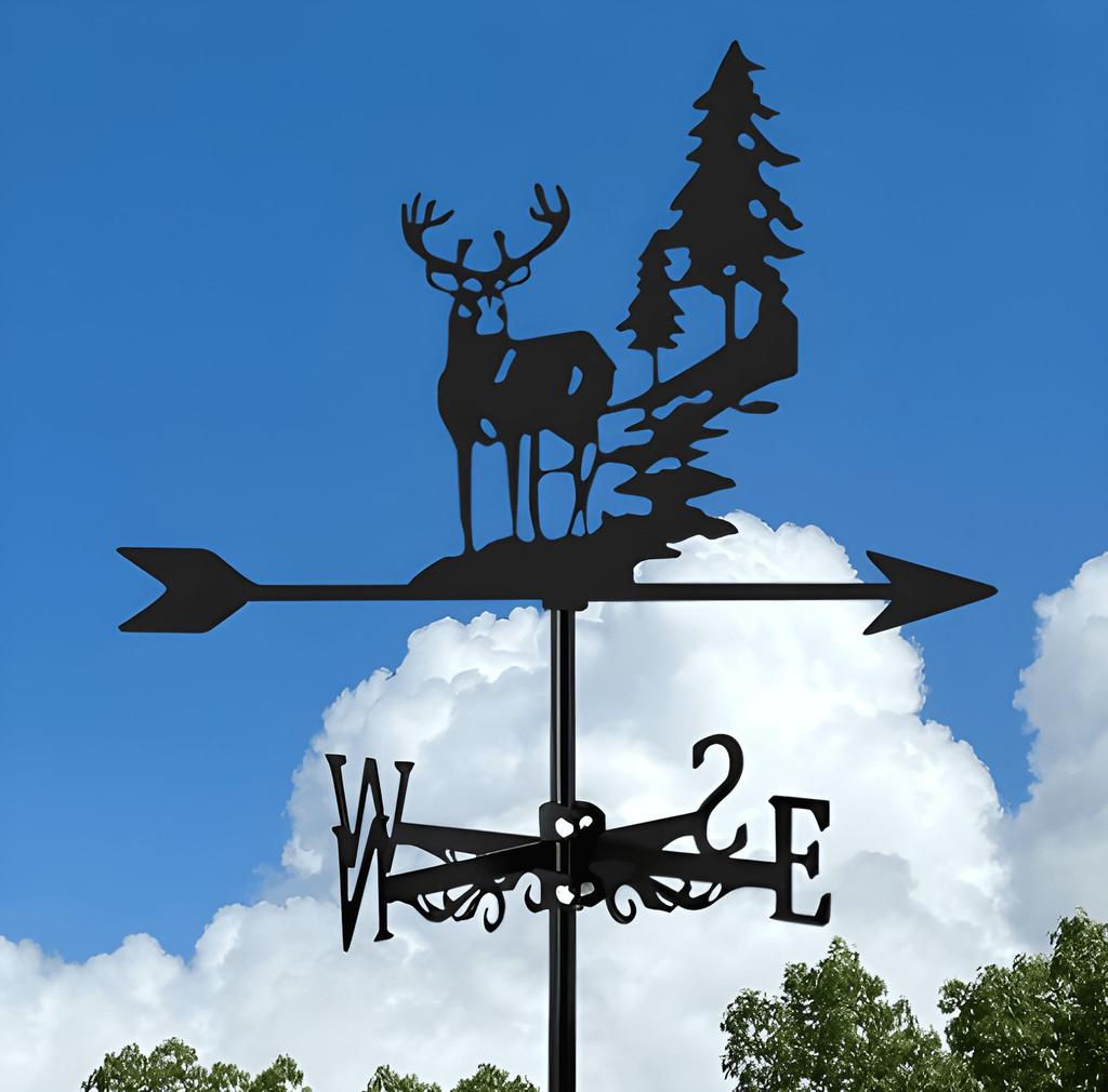 Декоративный железный флюгер - наружное украшение для металлической крыши