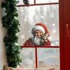 Creative Simulation Santa Claus, Cat and Snowflake Home Glass Door and Window Decoration Stickers