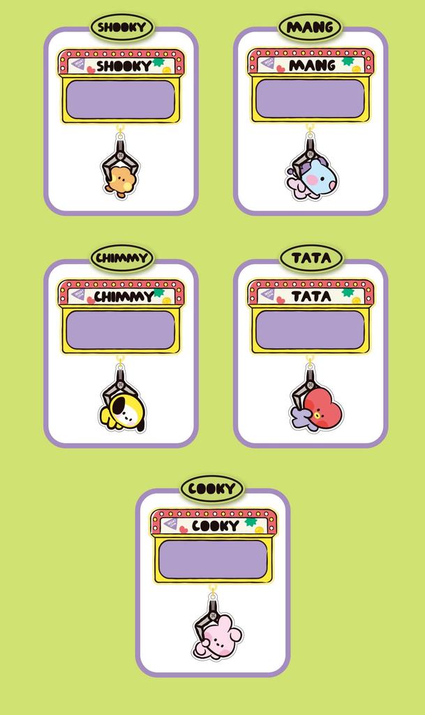 Solomon Shoji BT21 minini Акриловая значок-имя (с наклейками с алфавитом) (MANG) АКРИЛОВЫЙ ИМЕННОЙ ЗНАЧОК Name Badge