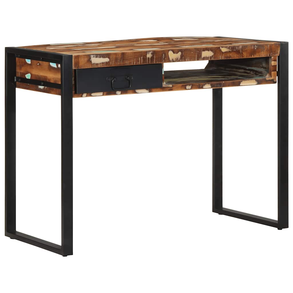 Multi Color Desk 100 x 50 x 75 cm Solid Reclaimed Wood