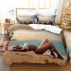 3D Printed Summer Bedding Sexy Bikini Women Bedding Set Down Quilt Cover With Pillowcase Double SIngle King