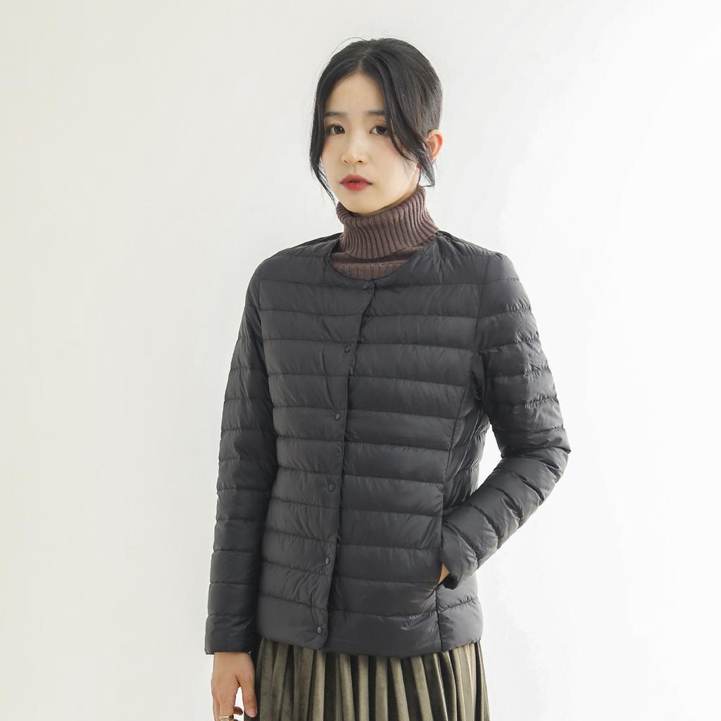 Light Down Jacket Women's Liner V-neck Crew Neck Autumn and Winter New Coat
