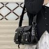 Модные корейские женские сумки Harajuku Vintage Gothic Black Hand Bag Эстетические элегантные сумки-кошельки в стиле панк через плечо Trend Tote Bags