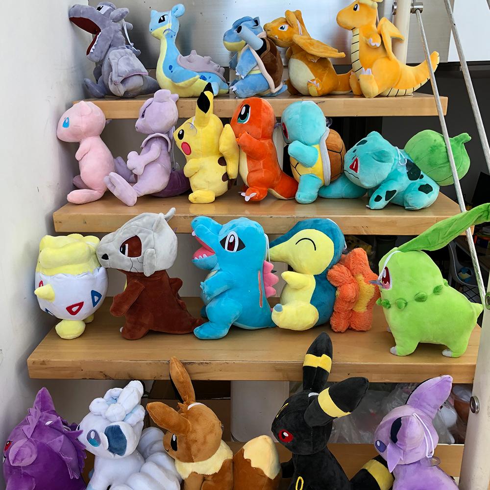 20 см Плюшевая игрушка Jigglypuff Raichu Pikachu Мультяшный Blastoise Vulpix Togepi Poliwhirl Bulbasaur Аниме Кукла Подарки для детей