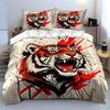 Roaring tiger with splashes. Bedding sets Duvet cover sets Duvet covers Pillowcases(1*Duvet Cover 2*Pillowcases without duvet insert)
