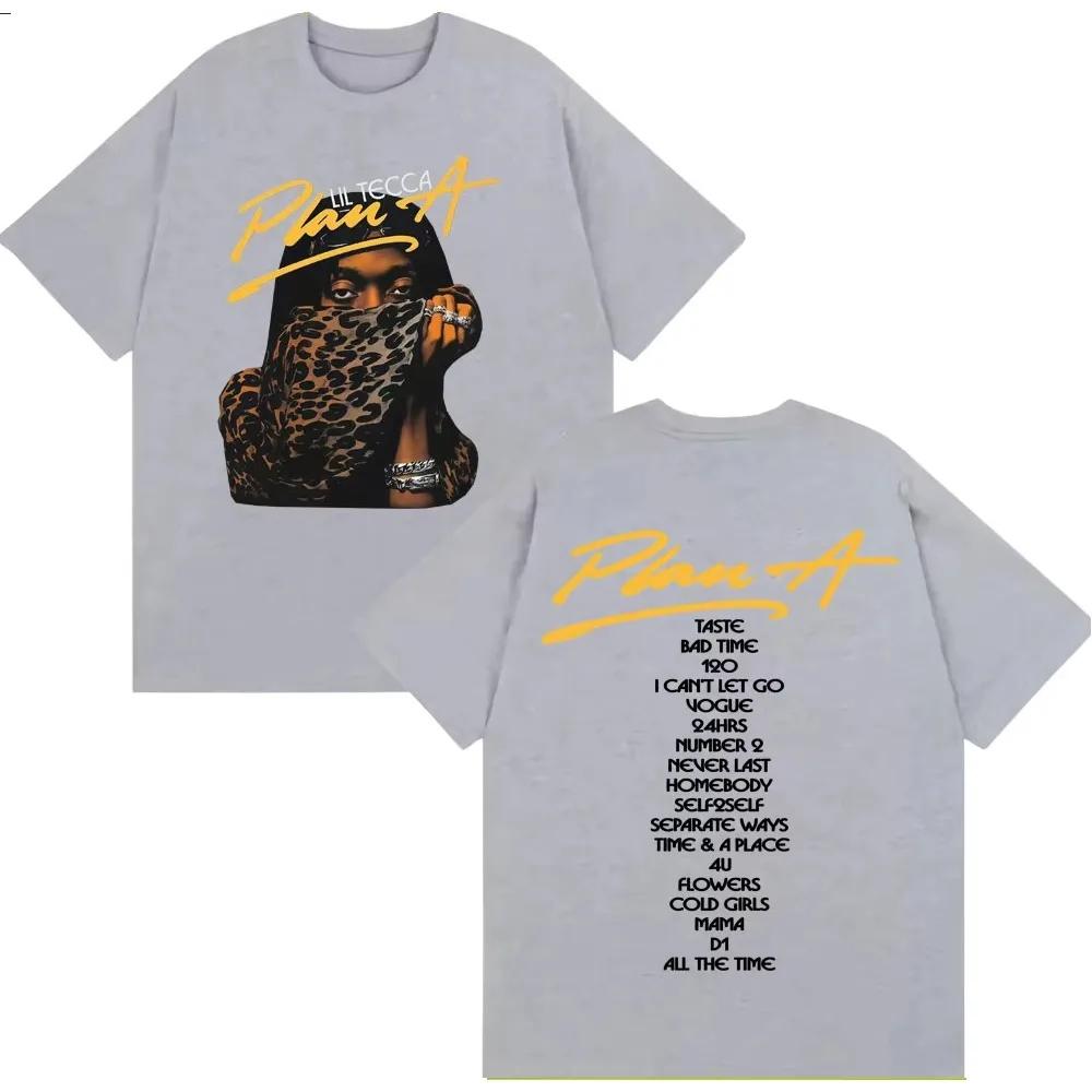 Lil Tecca Plan A Album Tour Graphic T Shirt Unisexs Womens Clothing Fashion Trend Cool Tshirts Casual Cozy Oversized TShirt Tops
