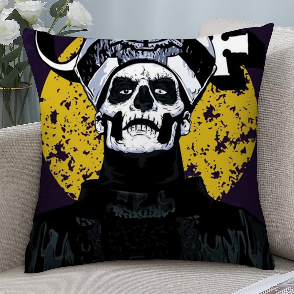 Rock Band Pillow Covers G-GhostS Band Cartoon Pillow Case Short Plush Sofa Decorative Gift Home Double-sided Printing Cushion