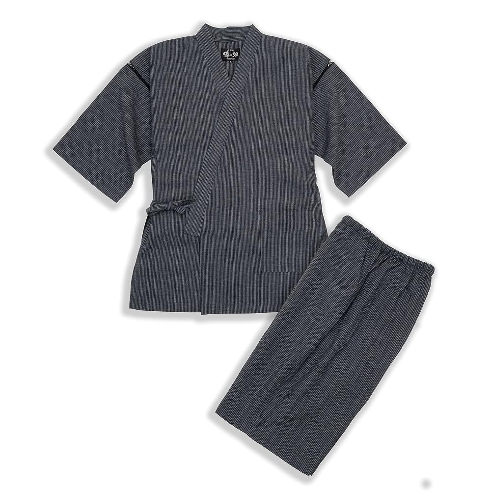 Watano Sato Kurume Chijimi Weave Jinbei (Japanese summer kimono) - Made entirely in Japan. Sizes S,