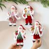Standing Posture Santa Claus Figurine Cute Christmas Home Decorations  Office Decor