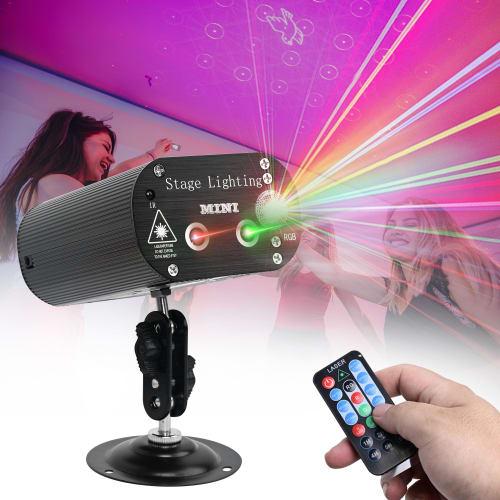 Party Light, Disco Light, 36-Pattern LED Stage Lighting with Sound Control & Auto Mode, Mirror Ball Effect, Multi-Color Changing Stage Light, Compact