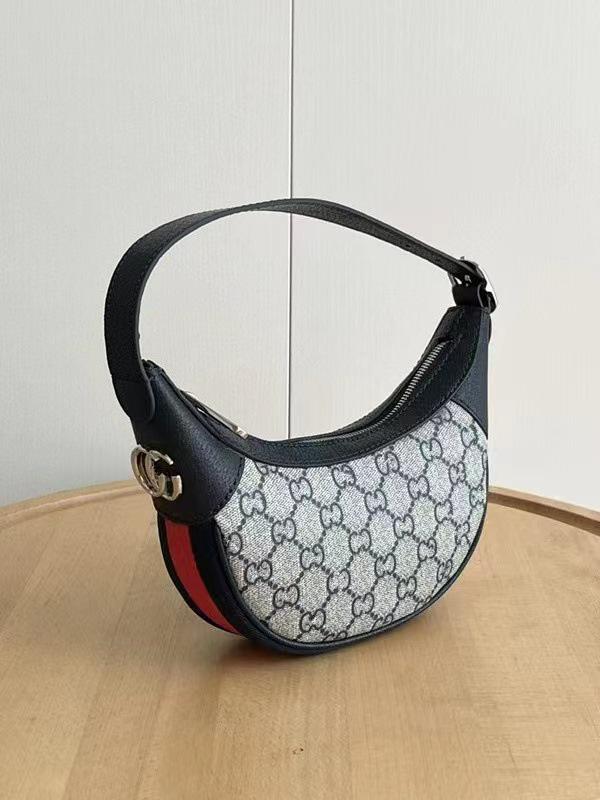 Мини-сумка через плечо 'Полумесяц' из кожи с монограммой Ophidia