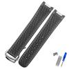 Curved 20mm Rubber Watchband Fit for Omega AT150 Seamaster 300 AQUA TERRA Diving Bracelets Black Blue Silicone Watch Strap