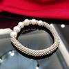 Silver 925 Bracelet For Women Natural Freshwater Pearl Fine Jewelry Rock Female Party Accessory