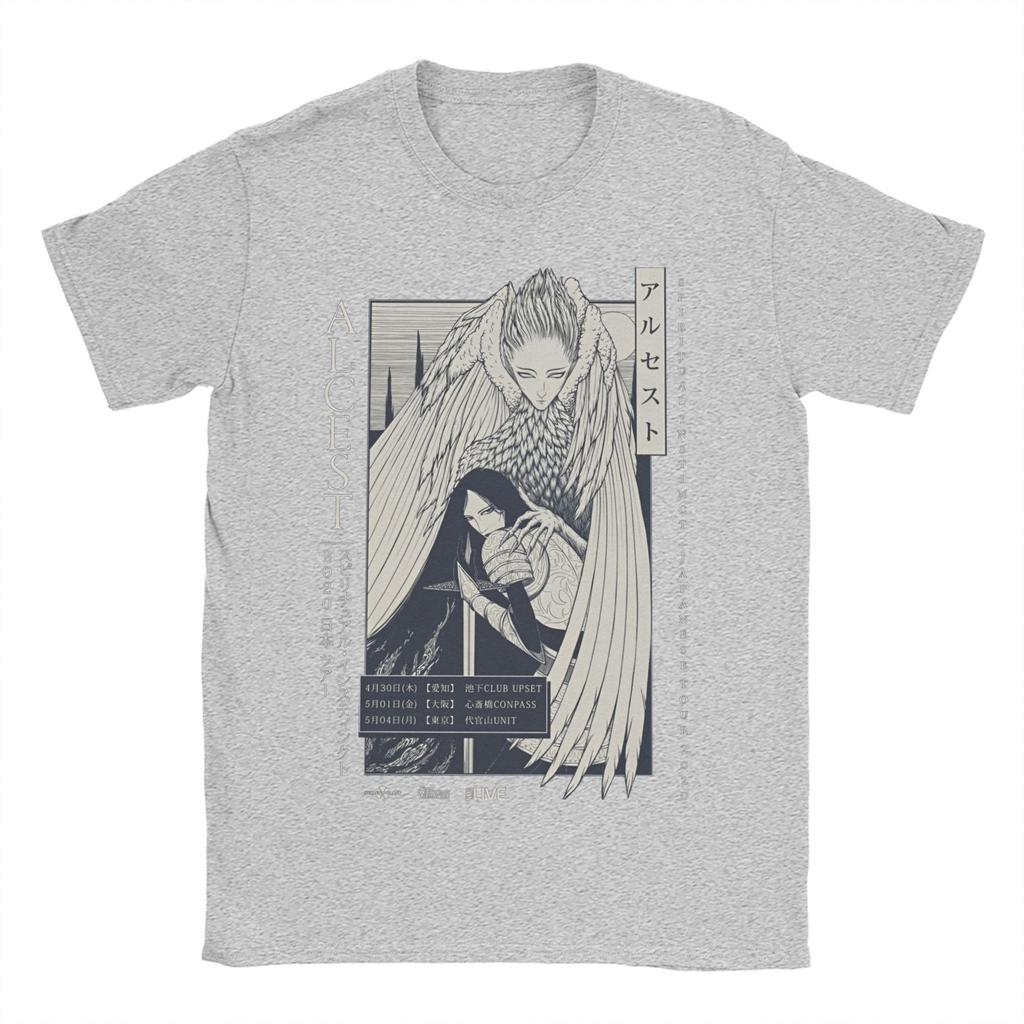 Мужская футболка Французская группа ALCEST Новинка Хлопковые футболки с коротким рукавом Музыкальная футболка Круглый вырез Одежда Идея подарка