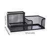 Pen Holder With Three Compartments Iron Art Pen Holder Desktop Storage Pen Box Four Compartments Storage Box