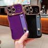 Простой глянцевый чехол с рисунком в виде сердца для iPhone 16 Plus 15 Pro 14 Pro Max 13 12 11, мягкий силиконовый держатель-подставка, противоударный мягкий чехол для телефона из ТПУ