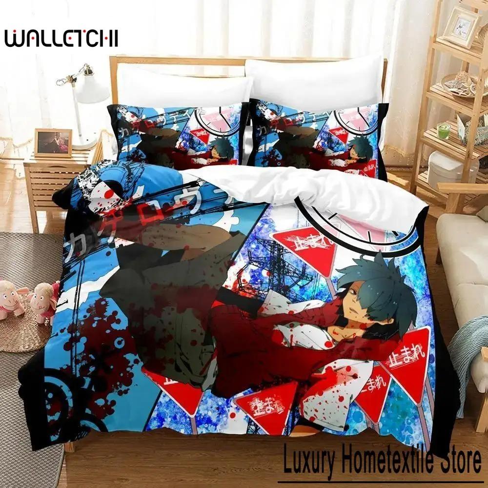 Kagerou Project Комплект постельного белья Односпальная кровать Twin Full Queen King Size Комплект постельного белья для взрослых и детей, комплект постельного белья с 3D-аниме