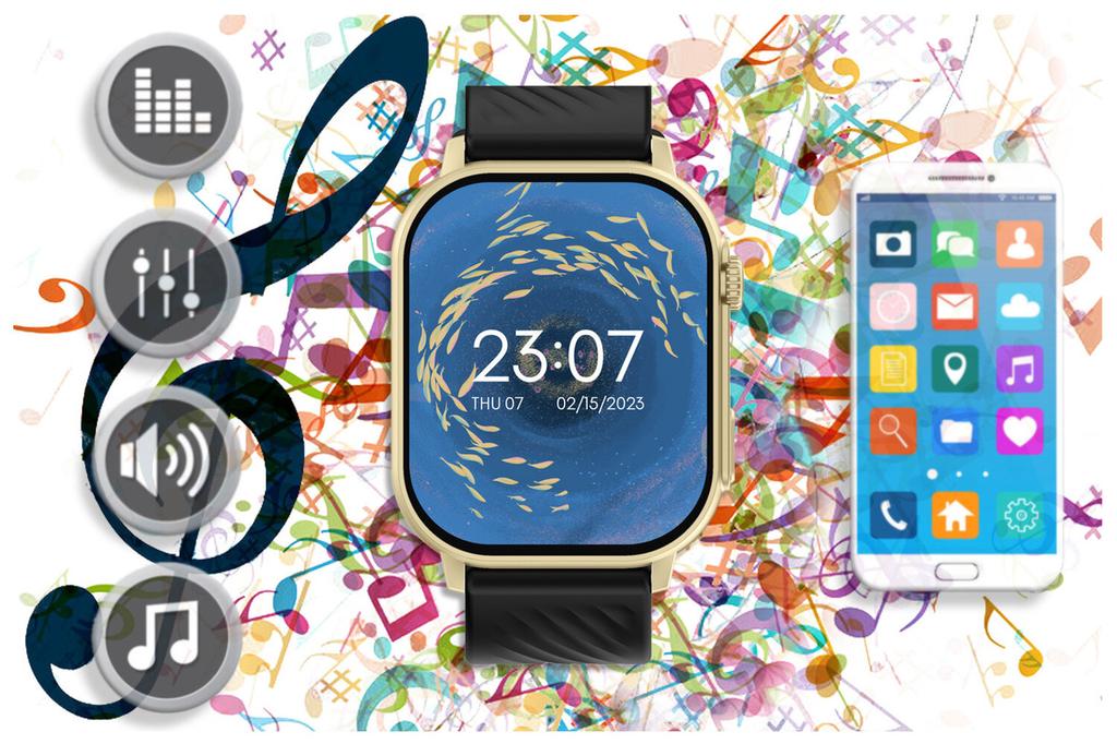 Smartwatch Unisex Gravity Gt15-6 - Rozmowy Bluetooth, Dodatkowy Pasek (Sg029F)