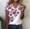 Women's Lace Short Sleeve Shirt V Neck T-Shirt Dressy Casual Tops Raglan Short Sleeve Lace Short Sleeve Panel Comfortable Cotton Top