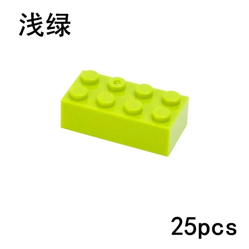 DO IT YOURSELF Plastic Material Construction Bricks Figures 25pcs Thick Blocks 2x4 Dots Dimension Works With featuring 3001 Learning Creativity Toy