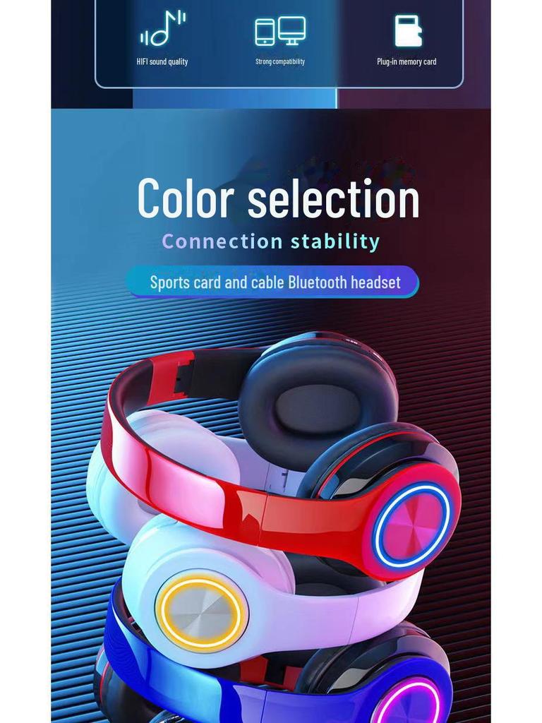 Яркая Bluetooth-гарнитура с мощными басами — беспроводные спортивные и игровые наушники