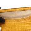 Used CELINE Boogie Bag Embossed Handbag canvas leather Beige Yellow Used Women