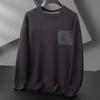 Dibinze Men's Plus Size Loose Fit Crewneck Sweatshirt