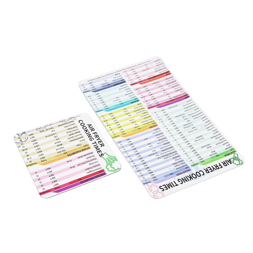 Fryer Cooking Times Chart Fryer Magnetic Cheat Sheet Cooking Frying Time Reference Guide Cookware