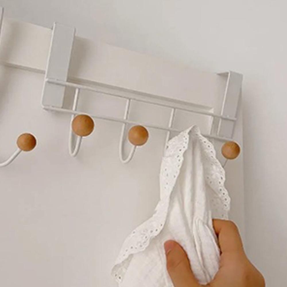 Iron Back Door Hooks White Door Towel Hanger Bathroom Accessories Door Hanger Rack Home Storage