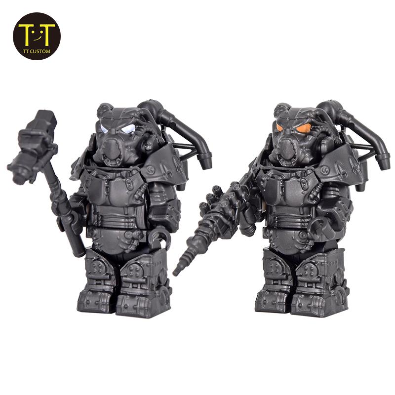 MOC Military X-01 Mech Anime Action fallouted Knights Bracket Scale Model Figures Weapons Robots Mecha Building Block Set Block Bricks Toy