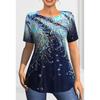 Summer Round Neck 3D Colorful Printed Top Fashionable Casual Short Sleeved Women's T-shirts