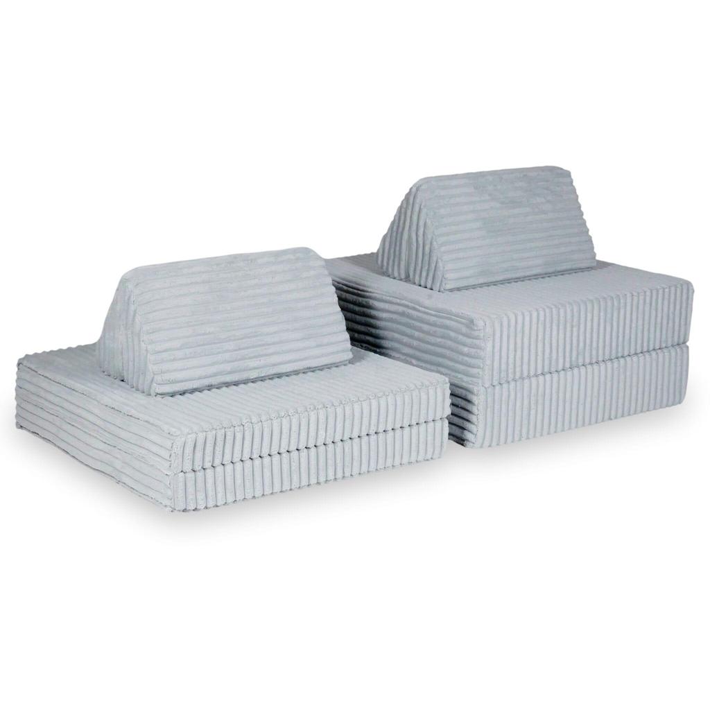 Montessori Premium Waffle Gray Play Sofa