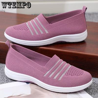 Весенне-летние тканые туфли из старой пекинской ткани. Женские повседневные кроссовки для бега. Летняя сетчатая обувь. Нескользящие дышащие одинарные туфли.