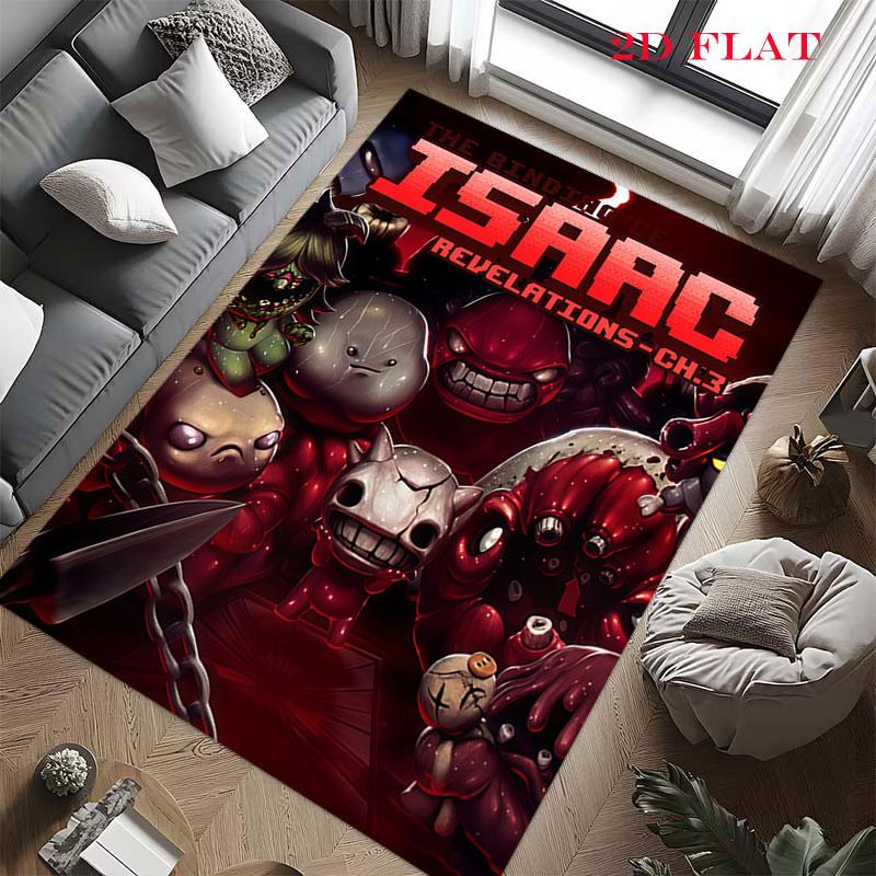 Ковер 'The Binding of Isaac' в стиле хоррор-мультфильма для гостиной, спальни, дома, украшение дивана, нескользящий коврик для игр детей