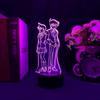 Аниме Детектив Конан 3D режим ночного освещения Джимми Кудо Рэйчел Мур Акриловая подставка 3d лампа Красочная светодиодная прикроватная лампа для декора детской спальни