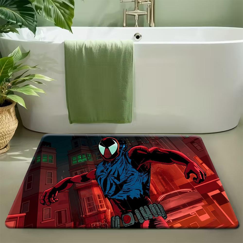 1pc, Floor Mat, Superhero & Classic Hero Themed Design, Multiple Sizes, Suitable for Living Room, Bathroom, Kitchen, Hotel, E