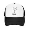 Stickman Chilling Mesh Foam Trucker Hat Casual Summer Breathable Meshback Snapback Cap Adjustbale For Casual Headwear