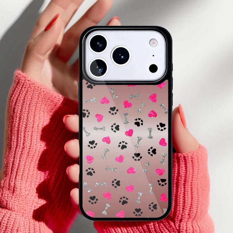 Чехол для телефона с дизайном лапки кошки и собаки для iPhone 17 16 15 14 13 Pro Max Задняя крышка для 12 11 Pro Coque